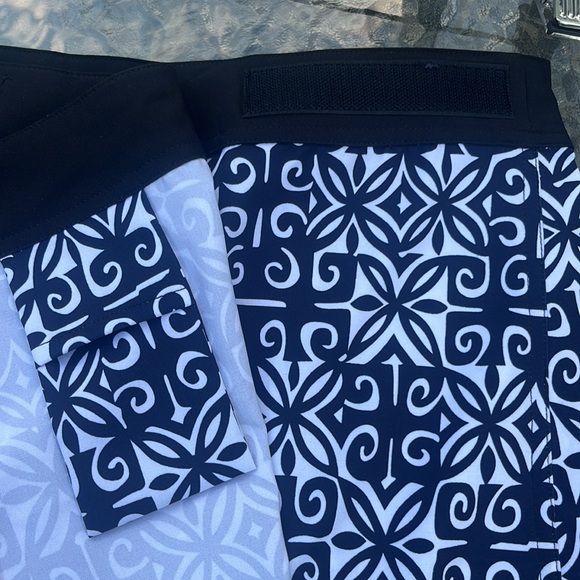 Rip Skirt Hawaii Navy/White Velcro Wrap Around Beach Skirt,Small - Picture 9 of 11